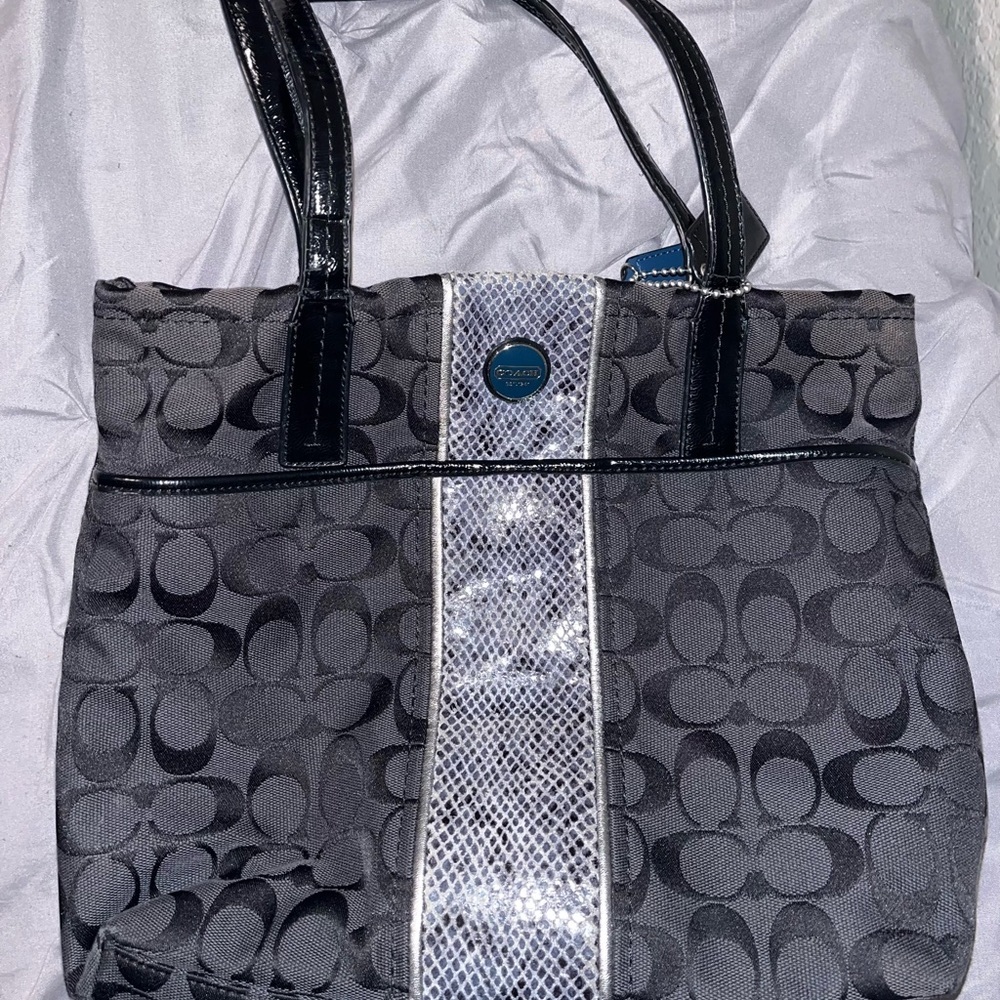Coach Signature Python Tote Bag - Picture 1 of 6